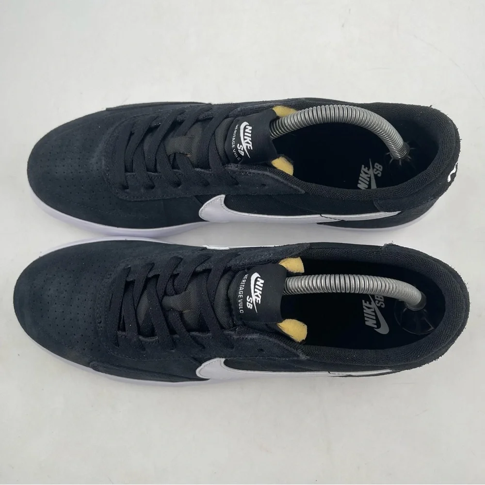 NIB! 👞 Nike Unisex SB Heritage Vulc Black Skateboard Shoes Sneakers - Size 10